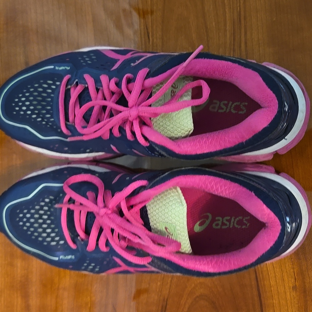 ASICS Gel Keyano 22 FluidRide Navy/Pink Women's Running Shoes - T-597N Size 8 - Picture 6 of 11